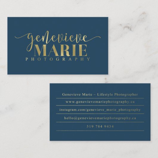 Genevieve Marieの名刺 名刺 (正面/裏面)