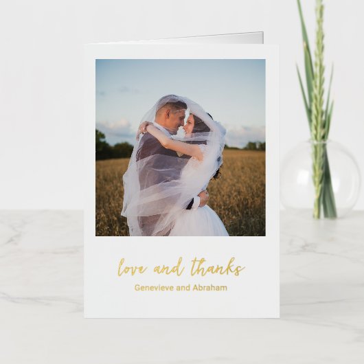 Genevieve Photoモダン結婚's 箔グリーティングカード (正面)