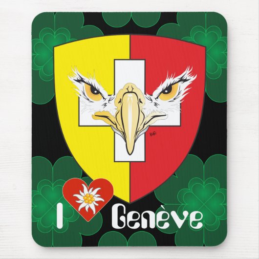 Genf, Genève, Ginevra, Genevra Mousepad マウスパッド (正面)