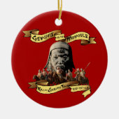 Genghisおよびモンゴル人: 旅行を殺しますか、または征服して下さい セラミックオーナメント (正面)