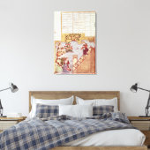 Genghis Khanは集会に向かって演説する キャンバスプリント (インサイチュ (寝室))