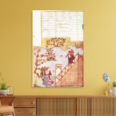 Genghis Khanは集会に向かって演説する キャンバスプリント (インサイチュ (リビング))