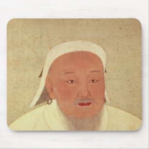 Genghis Khan、モンゴル語Khanのポートレート マウスパッド