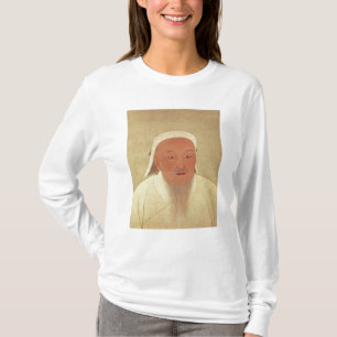 Genghis Khan、モンゴル語Khanのポートレート Tシャツ