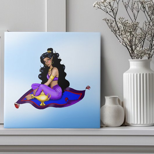 Genie Magic Carpet Lamp Blue Sky タイル