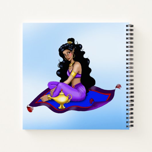 Genie Magic Carpet Lamp Blue Sky ノートブック (裏面)