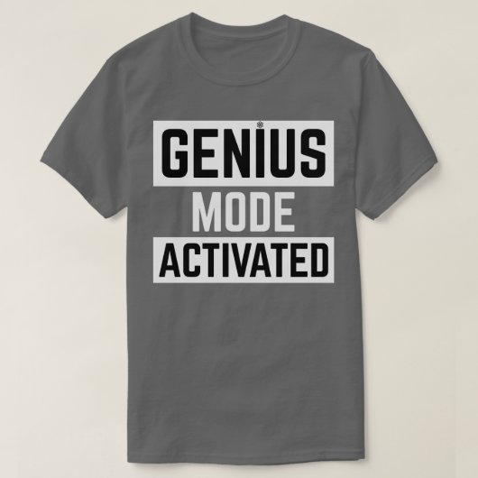 geniusモードが有効おもしろい tシャツ (デザイン正面)