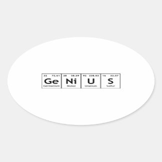 GeNiUS化学周期表語要素 楕円形シール
