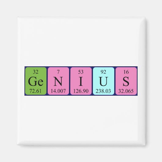 Genius周期表名磁石 マグネット (正面)