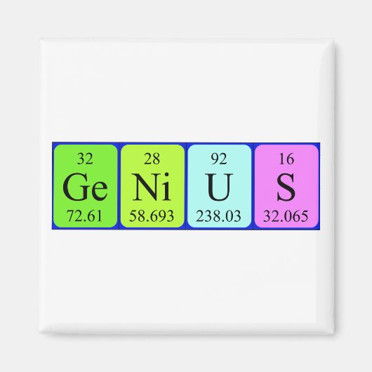 Genius周期表名磁石 マグネット (正面)