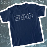 Genius周期表要素化学名 Tシャツ<br><div class="desc">Genius chemistry periodic table terms science t-shirt 読 GE NI U S,または独自の4要素の単語または名前でパーソナライズすることができます。若い賢い科学者と才能のある子供のための理想的な贈り物。www.mylittleeden.comユニークによるグラフィックアート</div>