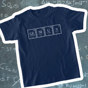 Genius周期表要素化学名 Tシャツ