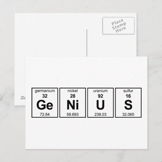 GeNiUS周期表 ポストカード (正面/裏面)