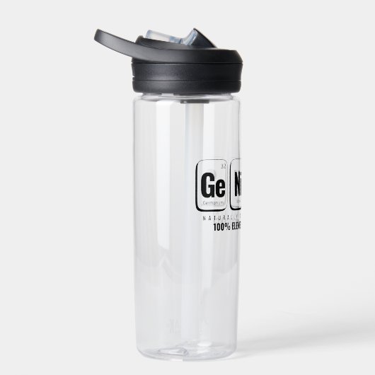 GENiUS周期表 – 科学おもしろいデザイン ウォーターボトル (右面)