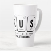 GENiUS周期表 – 科学おもしろいデザイン カフェラテマグ (右アングル)