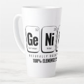GENiUS周期表 – 科学おもしろいデザイン カフェラテマグ (左アングル)