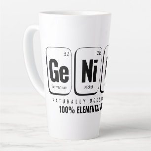 GENiUS周期表 – 科学おもしろいデザイン カフェラテマグ
