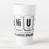 GENiUS周期表 – 科学おもしろいデザイン カフェラテマグ (正面)