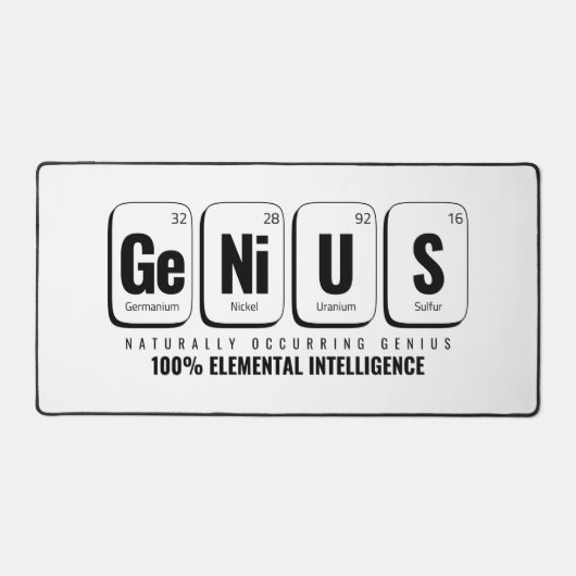 GENiUS周期表 – 科学おもしろいデザイン デスクマット (正面)