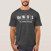 GENiUS周期表 – 科学おもしろいデザイン Tシャツ (正面)