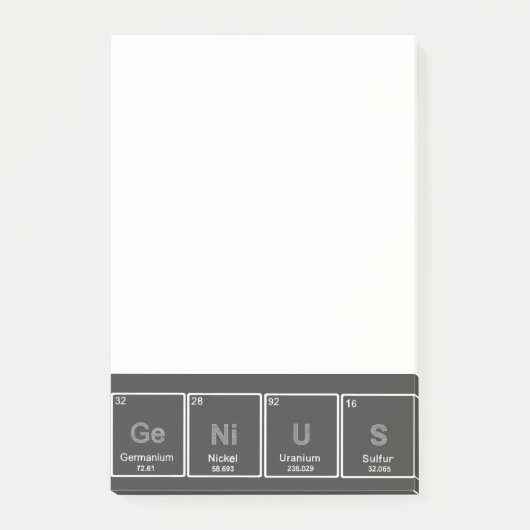 GeNiUS期別テーブル要素Post-Itメモ ポストイット (正面)