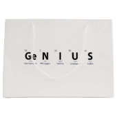 'Genius' 元素周期表 - 洗練されたパールホワイト ラージペーパーバッグ (正面)