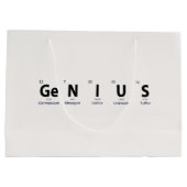 'Genius' 元素周期表 - 洗練されたパールホワイト ラージペーパーバッグ (裏面)