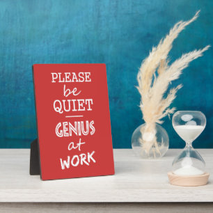 Genius at Workカスタムカラープラーク フォトプラーク