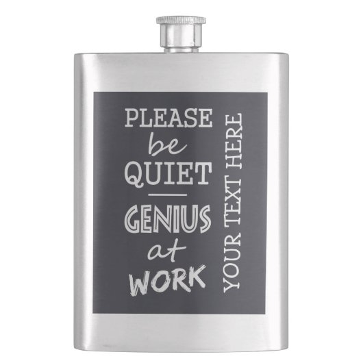 Genius at Workカスタムモノグラムフラスコ フラスク (正面)