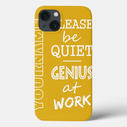 Genius at Workカスタムモノグラム&カラーケース Case-Mate iPhoneケース (裏面)