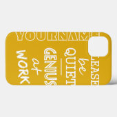 Genius at Workカスタムモノグラム&カラーケース Case-Mate iPhoneケース (裏面 (横))