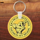 Genius At Work (カラースタンプスタイル) キーホルダー (正面)