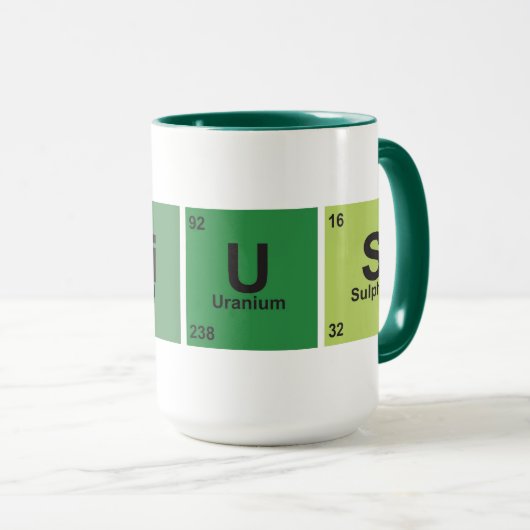 Genius Cup. Periodic table of elements. マグカップ (正面右)