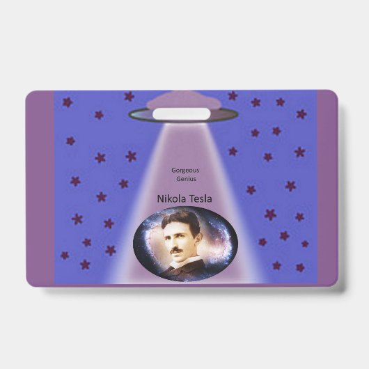 Genius InventorのNikola Tesla バッジ (Front)