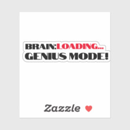 Genius Mode白やる気を起こさせる黒の赤いステッカー シール