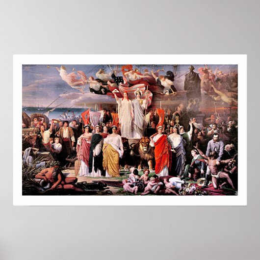 Genius of America by Adolphe Yvon Fine Art Poster ポスター (正面)