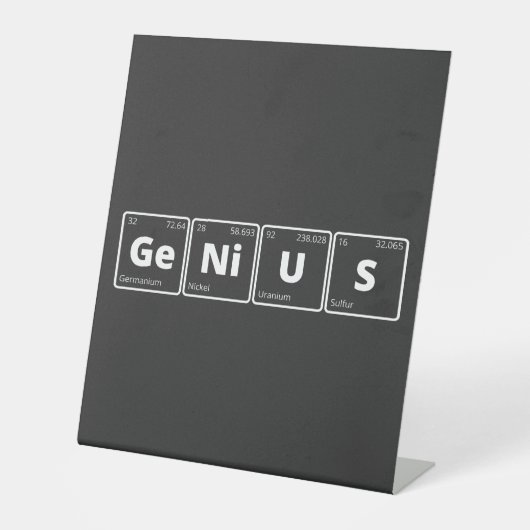 Genius - Periodic Table 台座サイン (正面)