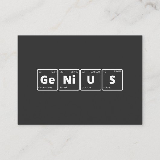 Genius - Periodic Table 名刺 (正面)
