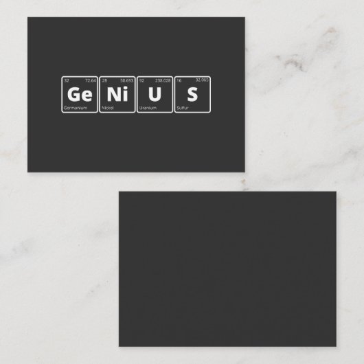 Genius - Periodic Table 名刺 (正面/裏面)