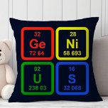 Genius Periodic Table Of Elements Science Decor クッション<br><div class="desc">美しいモダン装飾アクセント装飾用クッション。ソファやベッドに最適。どの部屋にもかわいい家の装飾。四角形、四角形、バーまたは丸い形状を選択する。</div>