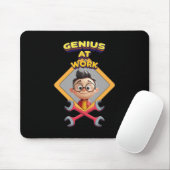 genius work おもしろいギーク修復コンピュータアニメーションc マウスパッド (マウス)