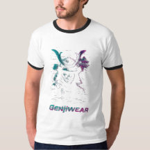 Genjiwear デジタルサムライ - ネオンテンプルサイバーウォー
