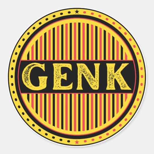 Genk City Pride Emblem – Belgian Identity ラウンドシール (正面)