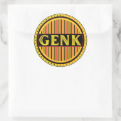 Genk City Pride Emblem – Belgian Identity ラウンドシール (バッグ)