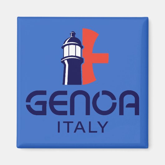 Genoa Italy Europe マグネット (正面)