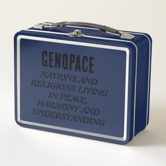 GENOPACE 国と宗教が平和に共存 メタルランチボックス (正面)