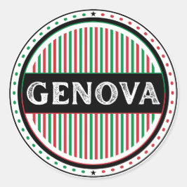Genova City Pride Emblem – Italian Identity ラウンドシール