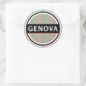 Genova City Pride Emblem – Italian Identity ラウンドシール (バッグ)