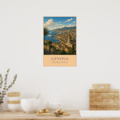 Genova, Italy – Vintage Travel Poster ポスター (キッチン)