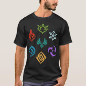 Genshin Impact All Elements Tシャツ (正面)